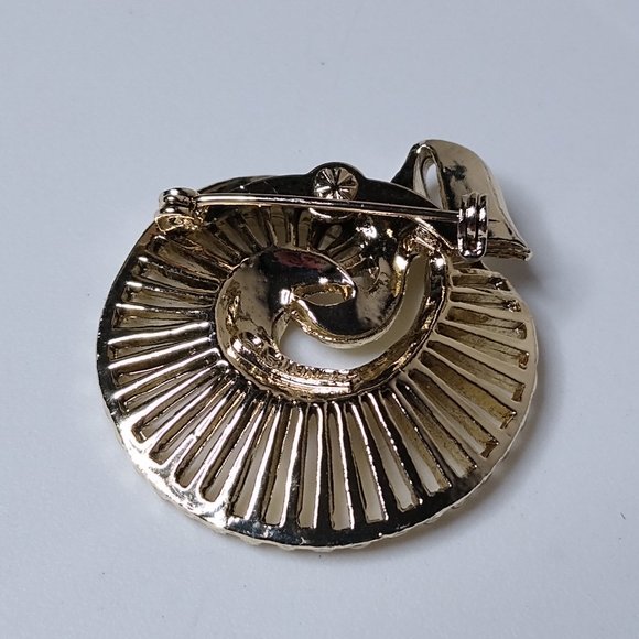 Vintage Metal Nautilus Shell Brooch - Picture 10 of 14